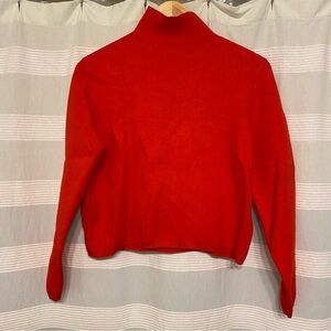 Bright Red/Orange Turtleneck Sweater